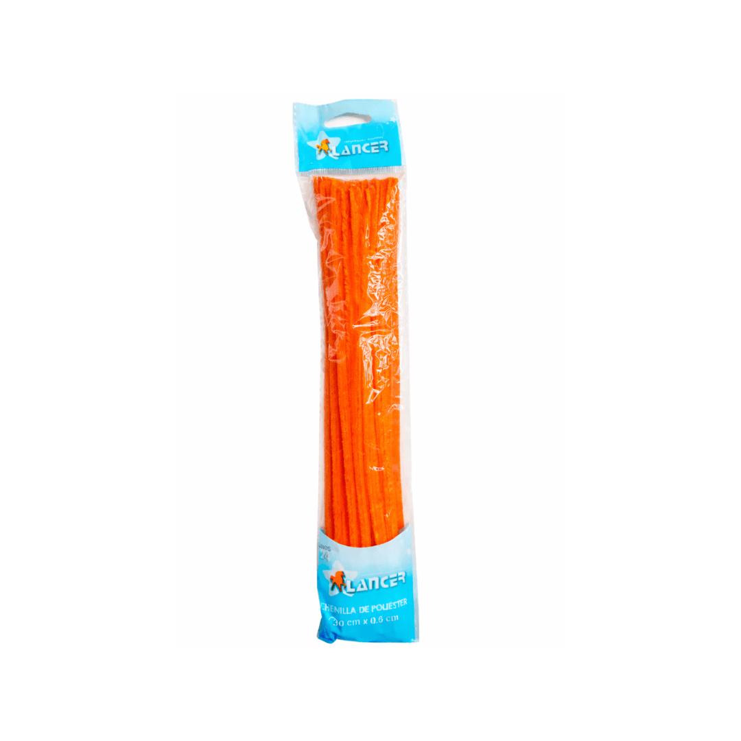 CHENILLA POLIESTER NARANJA DE 24 UNIDADES