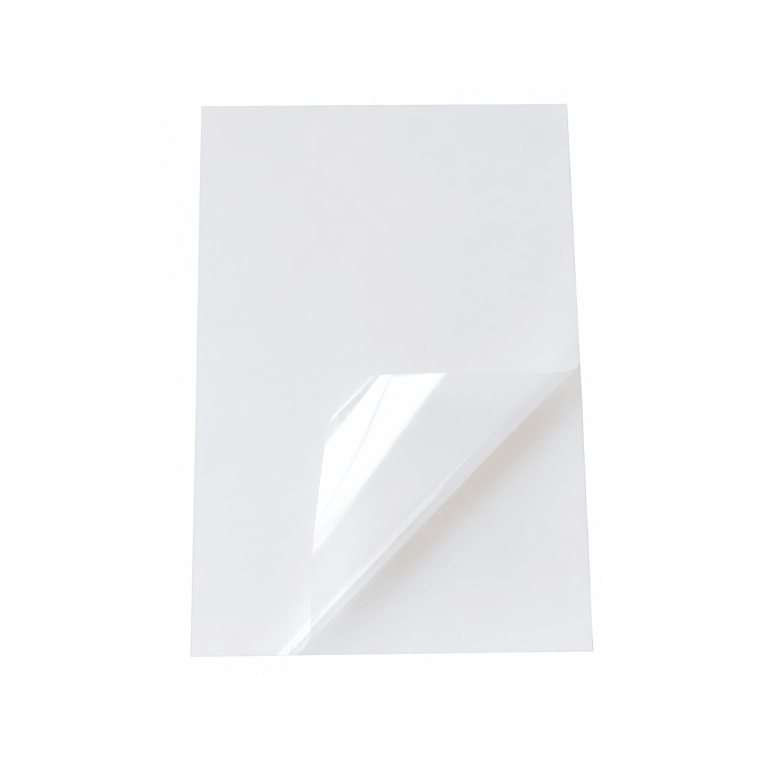 PAPEL ADHESIVO TRANSPARENTE PET 20 HOJAS