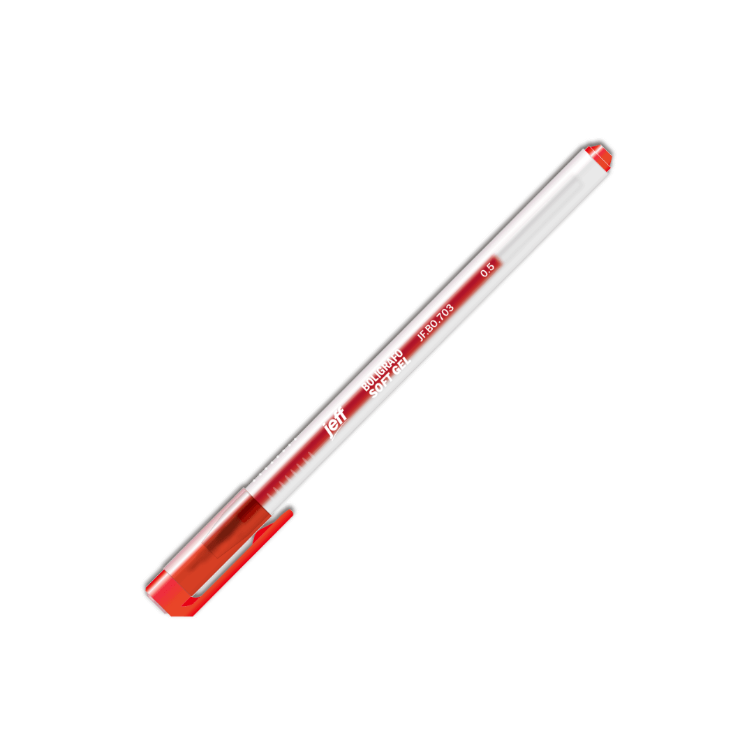 BOLIGRAFO JEFF SOFTGEL P/FINA 0.5MM-ROJO