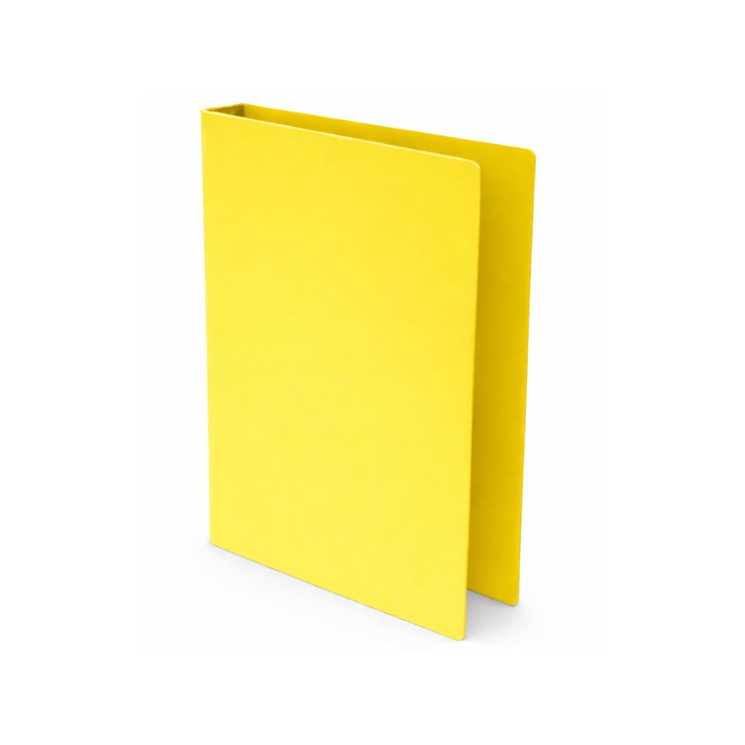 CARPETA 2 ANILLOS TAMAÑO CUADERNO AMARILLA GENERICA
