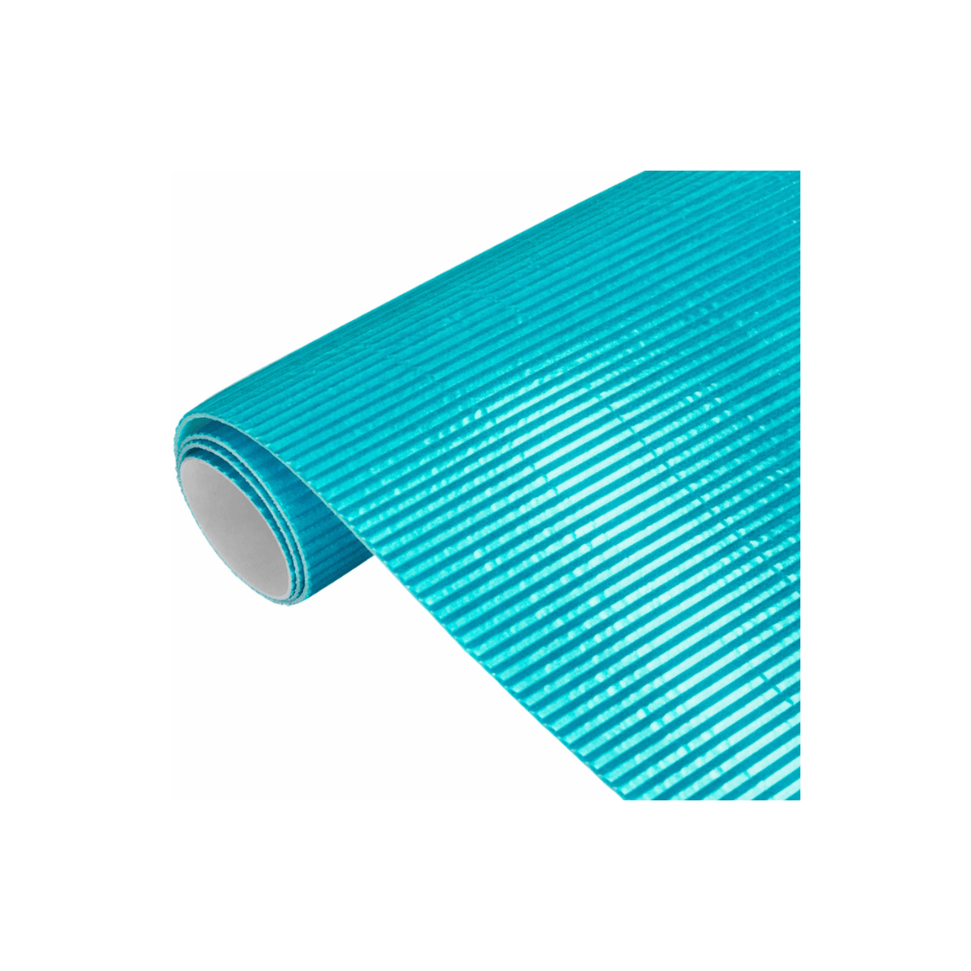 CARTULINA CORRUGADA METAL TURQUEZA 70X50CM