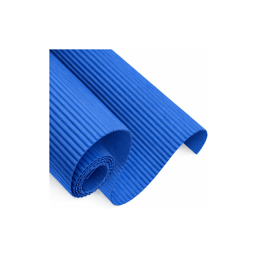 CARTULINA CORRUGADA AZUL 70X50CM