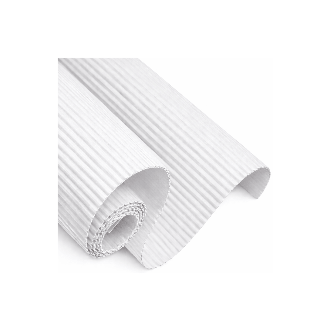 CARTULINA CORRUGADA BLANCA 70X50CM