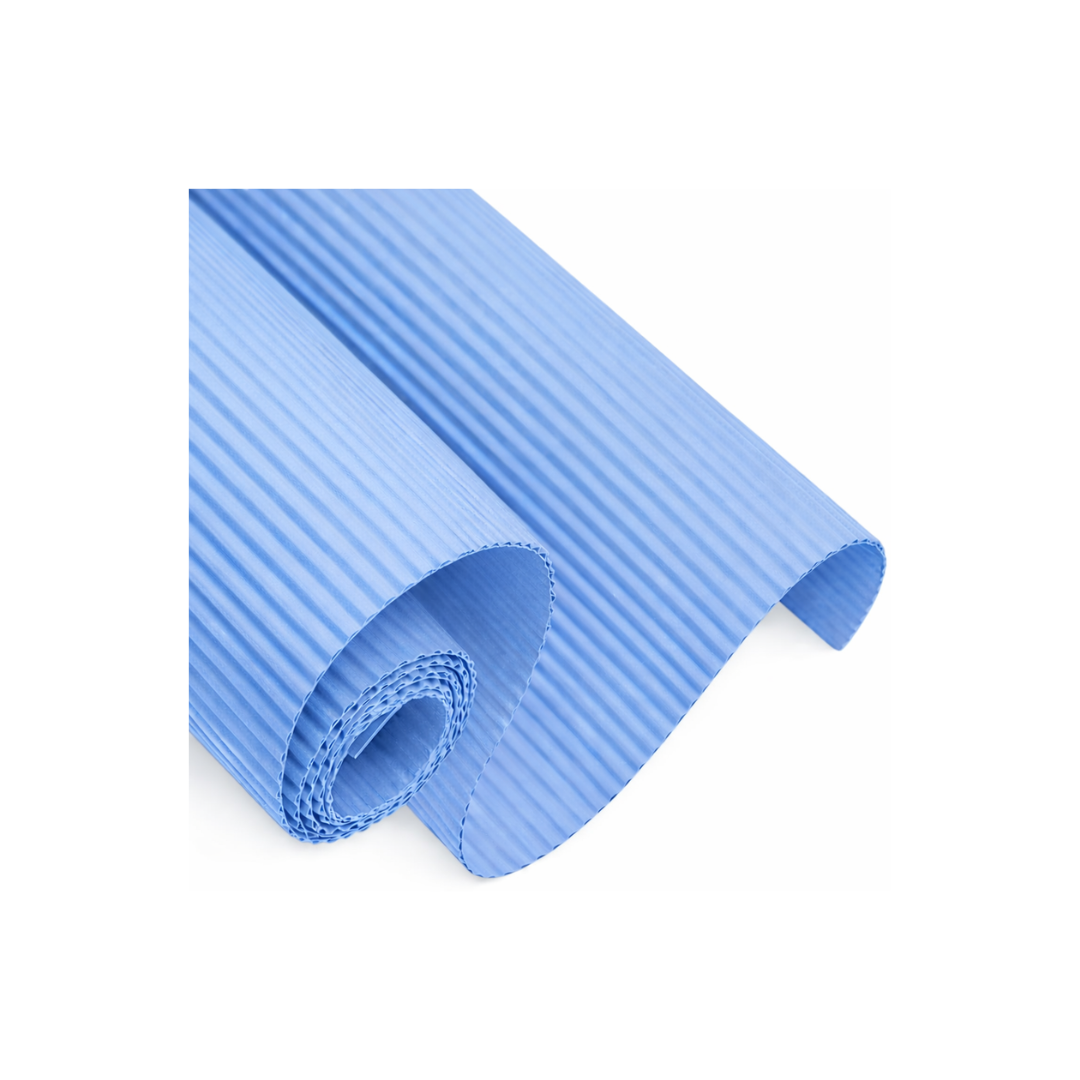 CARTULINA CORRUGADA CELESTE 70X50CM