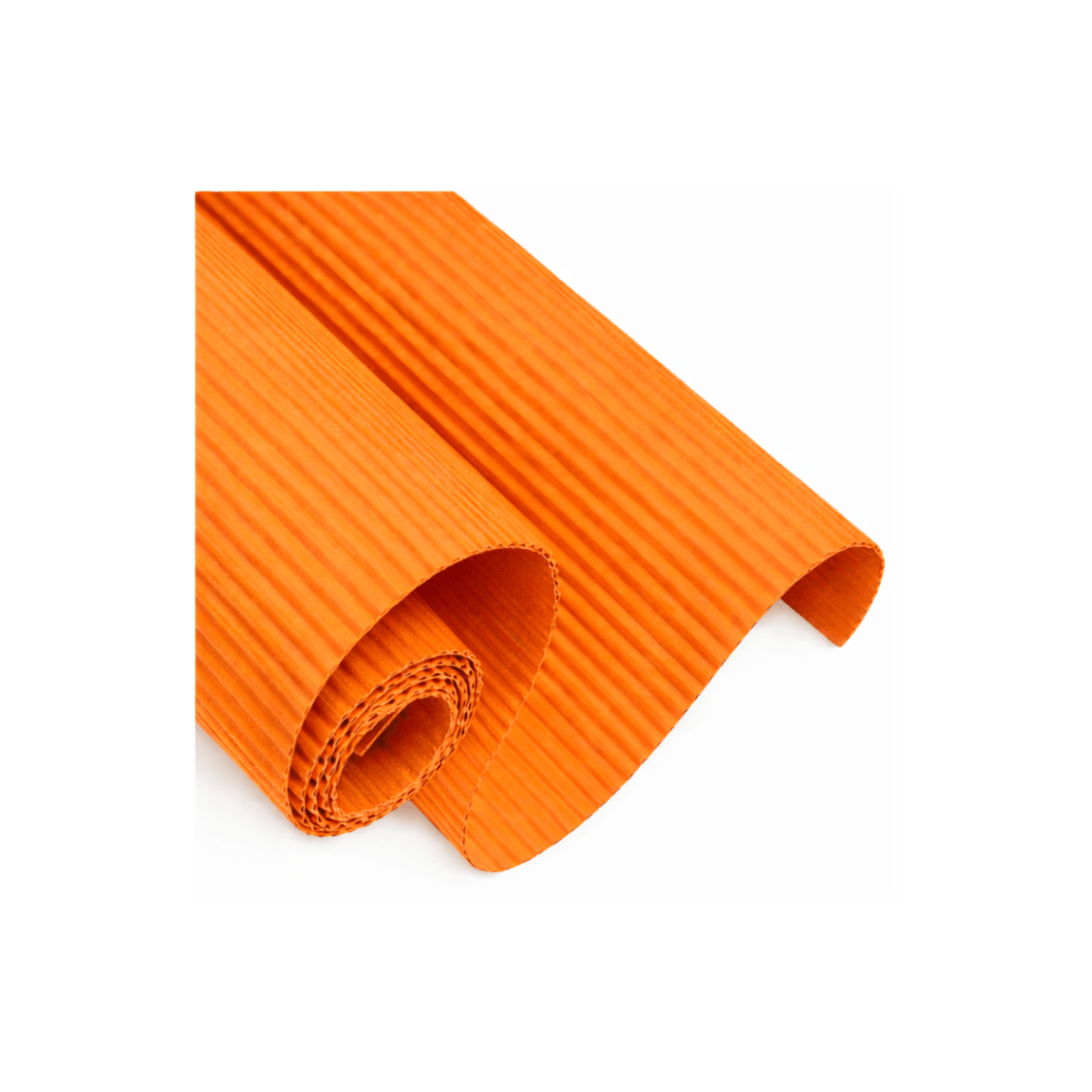 CARTULINA CORRUGADA NARANJA 70X50CM