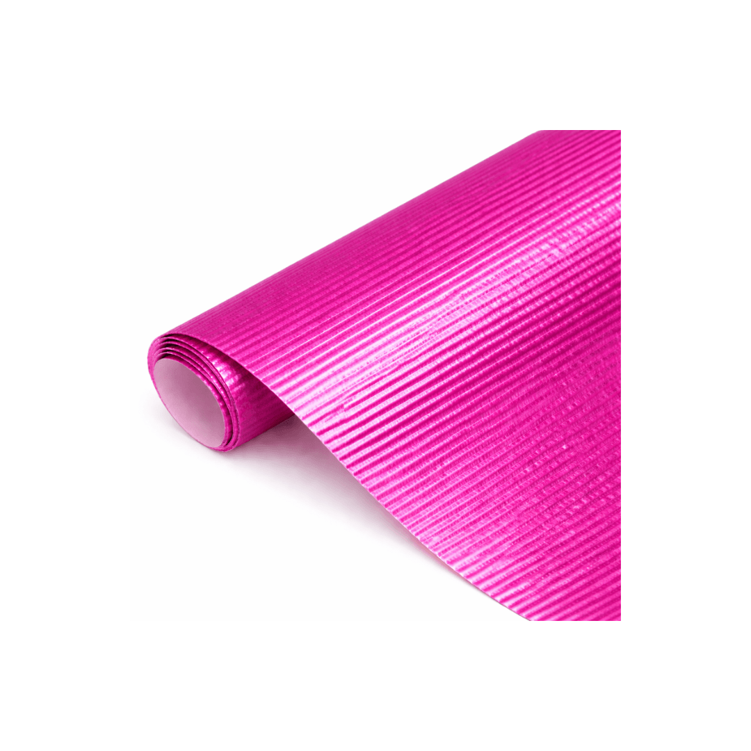 CARTULINA CORRUGADA METAL FUCSIA 70X50CM