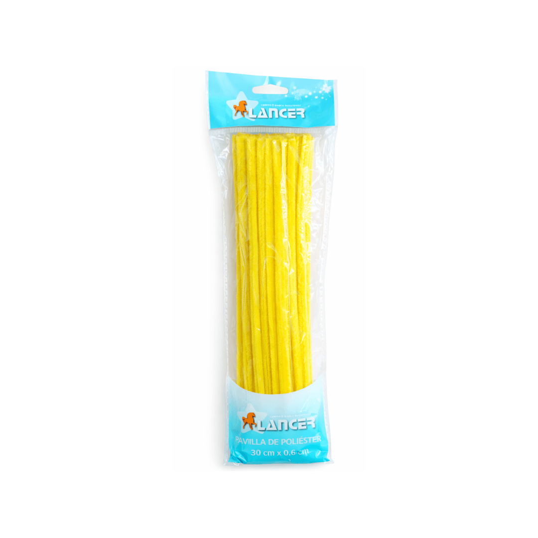 CHENILLA POLIESTER AMARILLA DE 24 UNIDADES