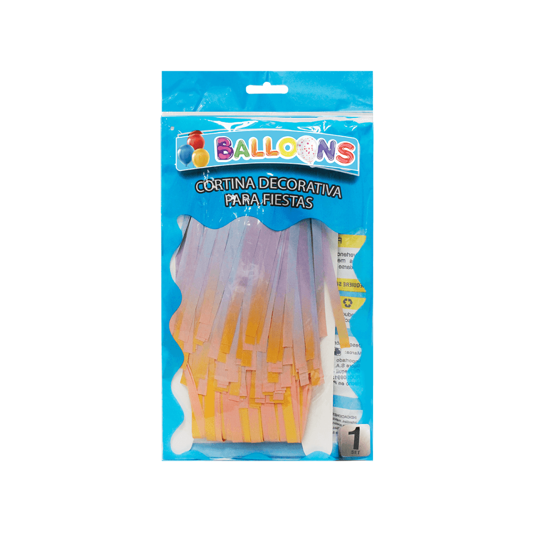 CORTINA DECORATIVA P/FIESTA ARCOIRIS