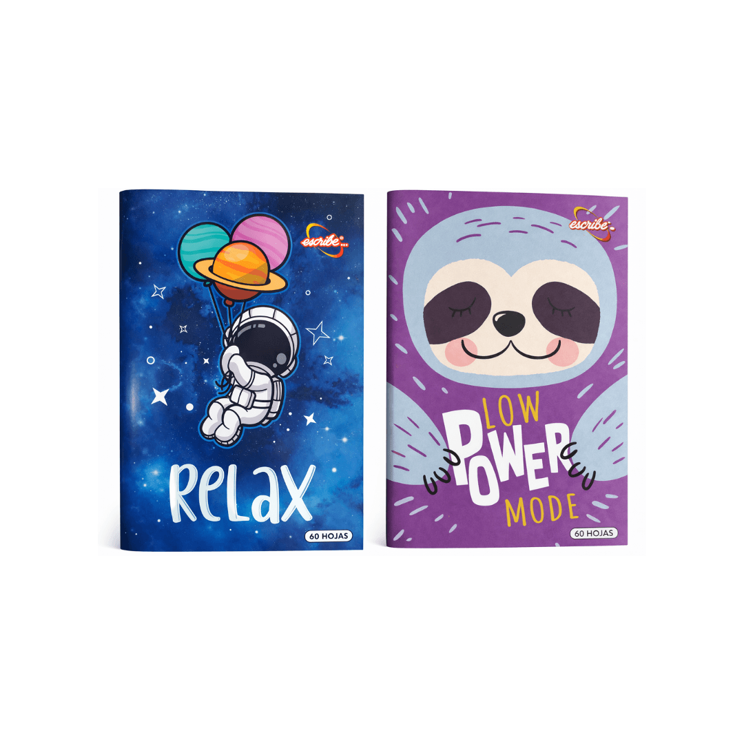 CUADERNO GRAPADO 2 LÍNEAS 60 HOJAS ESCRIBE