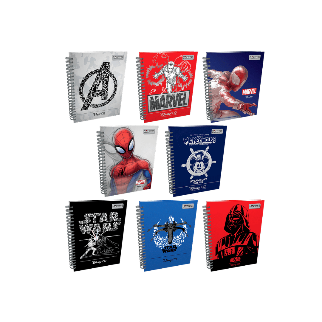 CUADERNO UNIVERSITARIO PRIMAVERA HOMBRE PASTA DURA LICENCIAS 100 HOJAS CUADROS