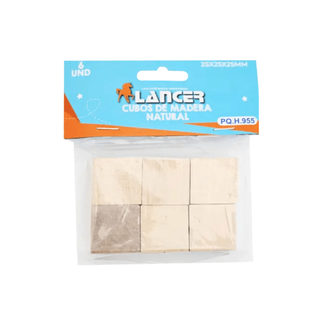 CUBOS DE MADERA NATURAL-25X25X25MM