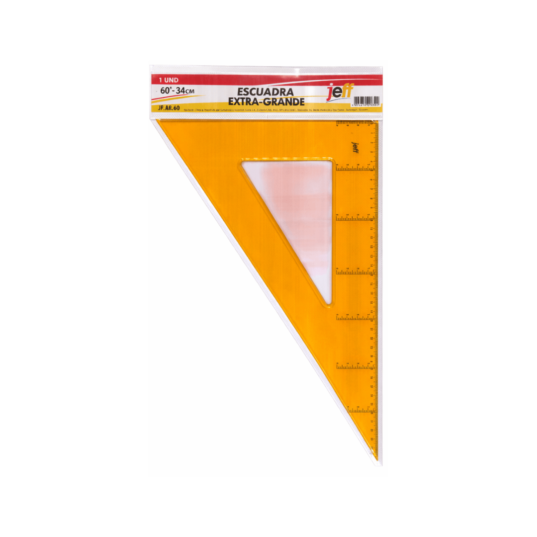ESCUADRA JEFF EXTRA GRANDE 60° - 34CM