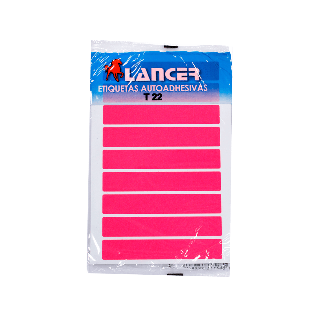 ETIQUETAS ADHESIVAS T22 FOSFORESCENTE ROSADA