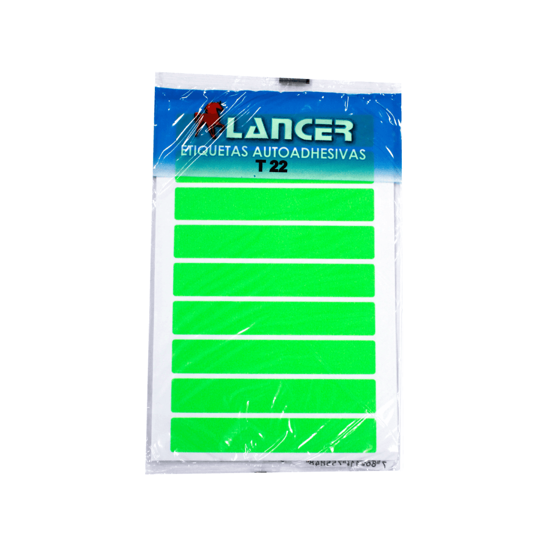 ETIQUETAS ADHESIVAS T22 FOSFORESCENTE VERDE