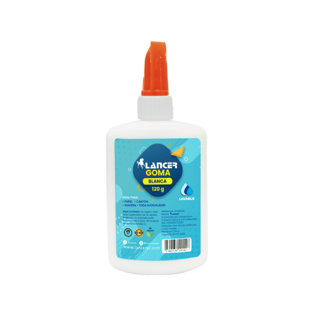 GOMA BLANCA ESCOLAR LANCER 120GR