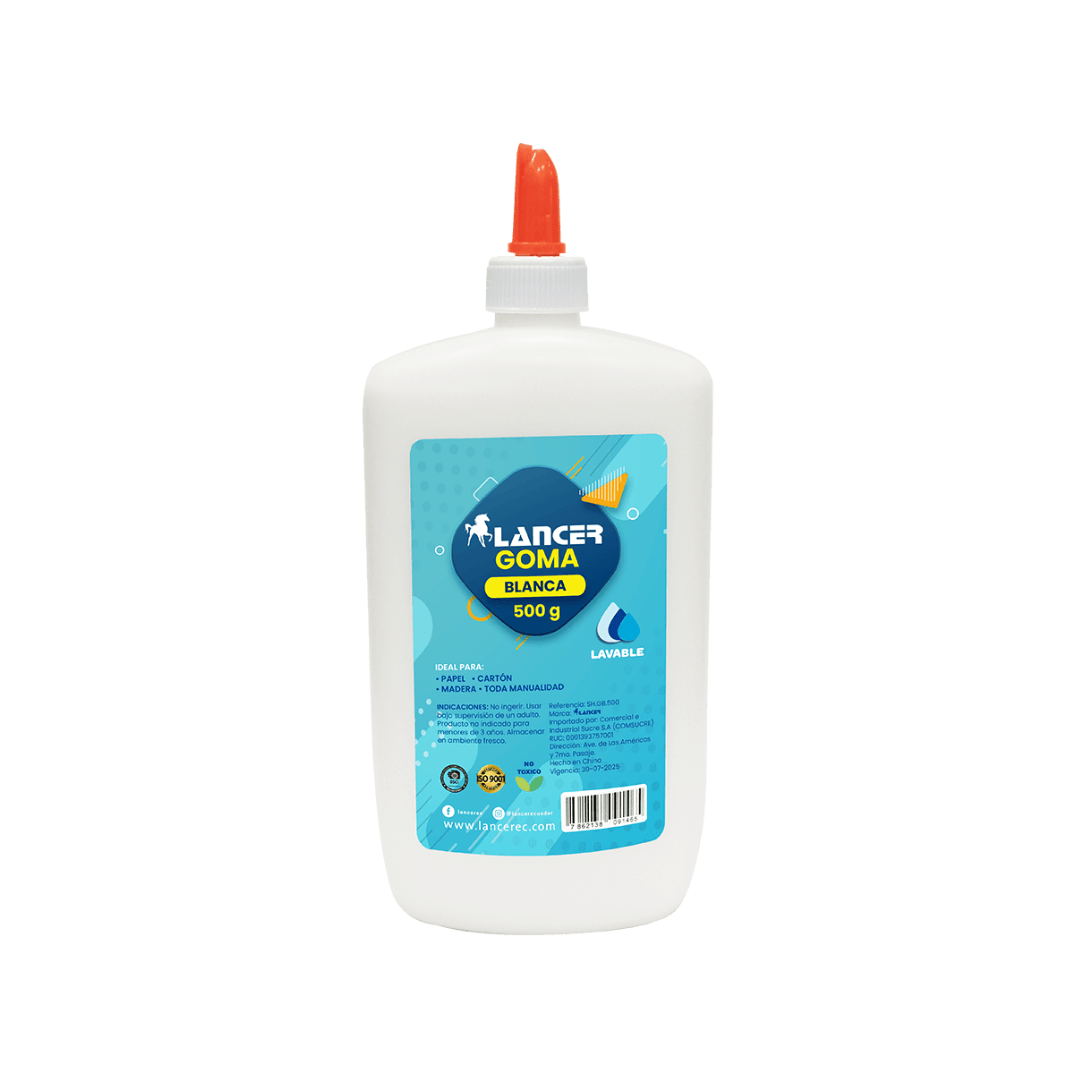 GOMA BLANCA ESCOLAR LANCER 500GR