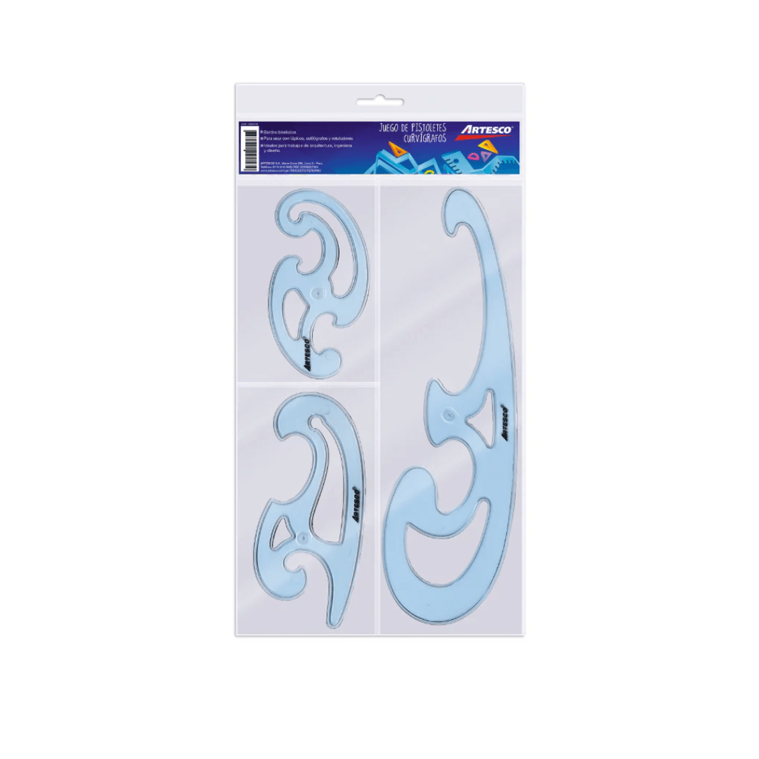 JUEGO ARTESCO CURVÍGRAFO X 3 PZAS