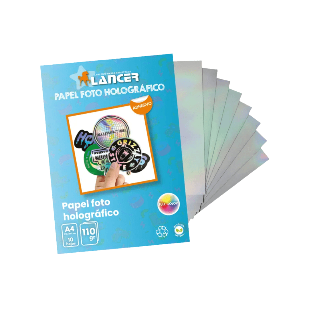 PAPEL FOTOGRÁFICO A4 GLOSSY LANCER 230 GR RESISTENTE AL AGUA