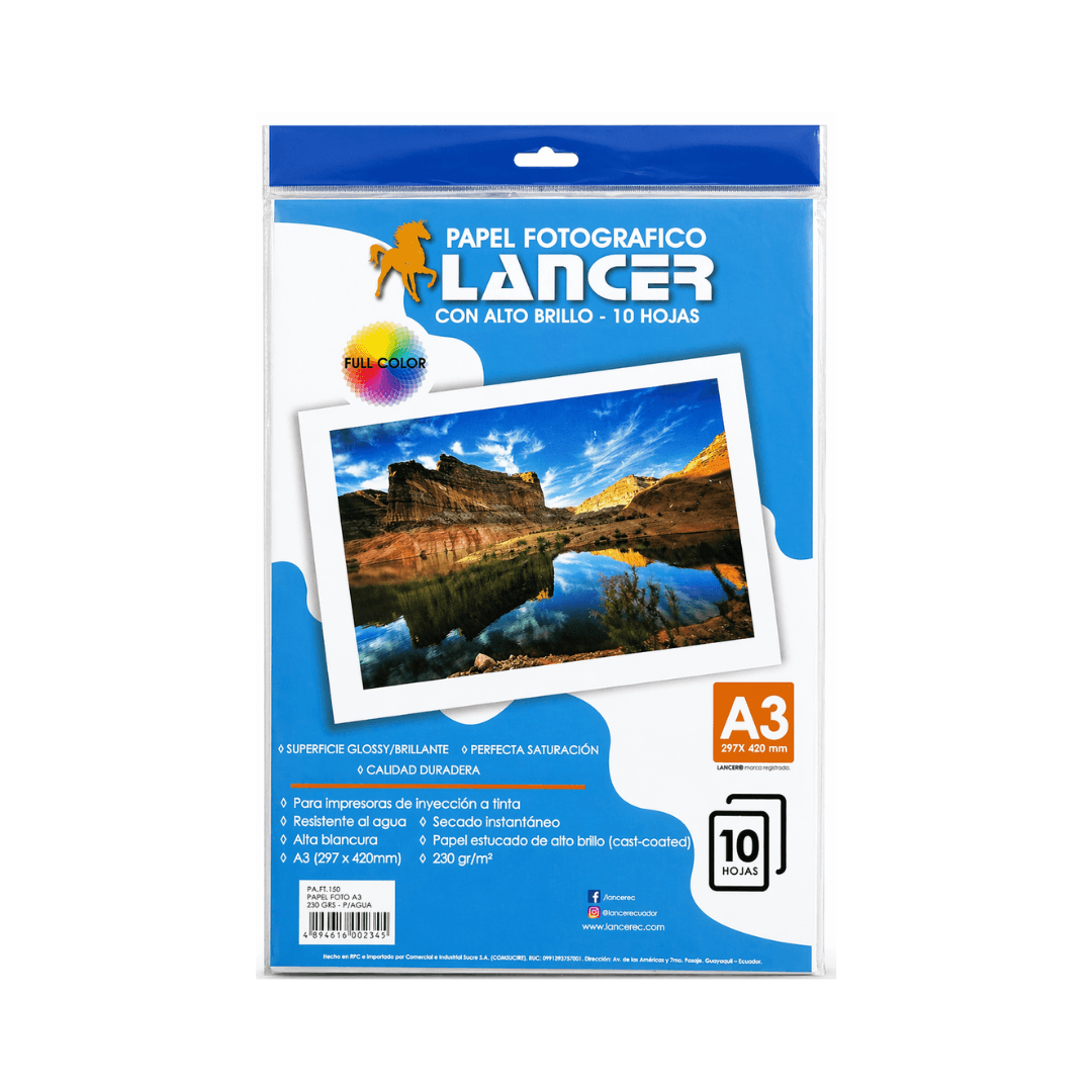 PAPEL FOTOGRÁFICO A3 230 GR