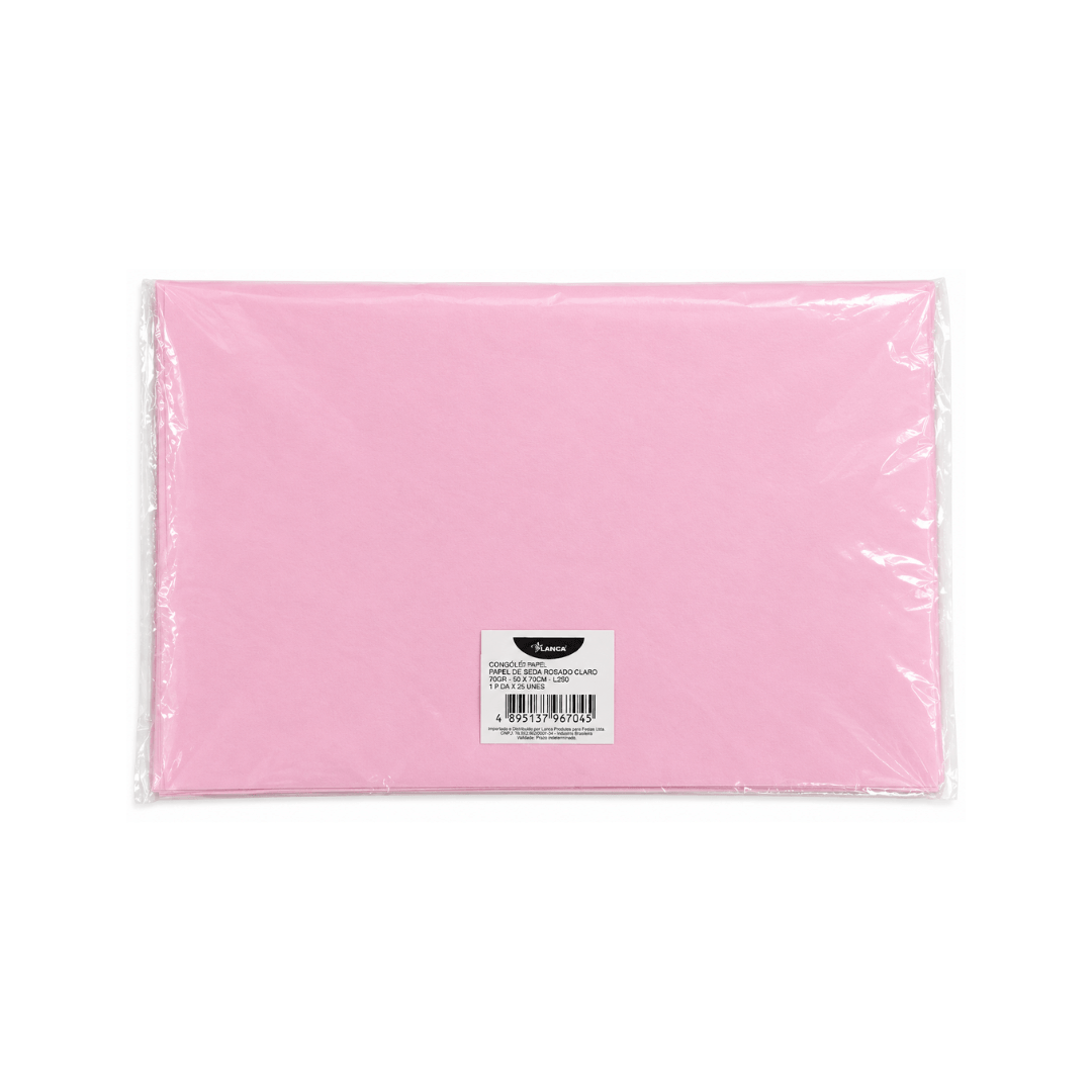 PAPEL SEDA ROSADO CLARO 50X70CM