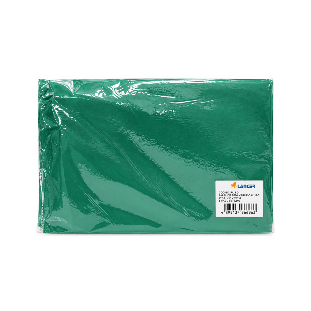 PAPEL SEDA VERDE OSCURO 50X70CM