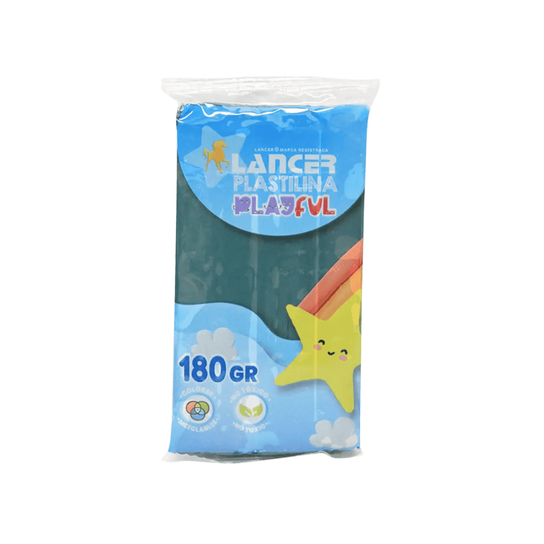 PLASTILINA MARQUETA LANCER 180GR - VERDE OSCURO