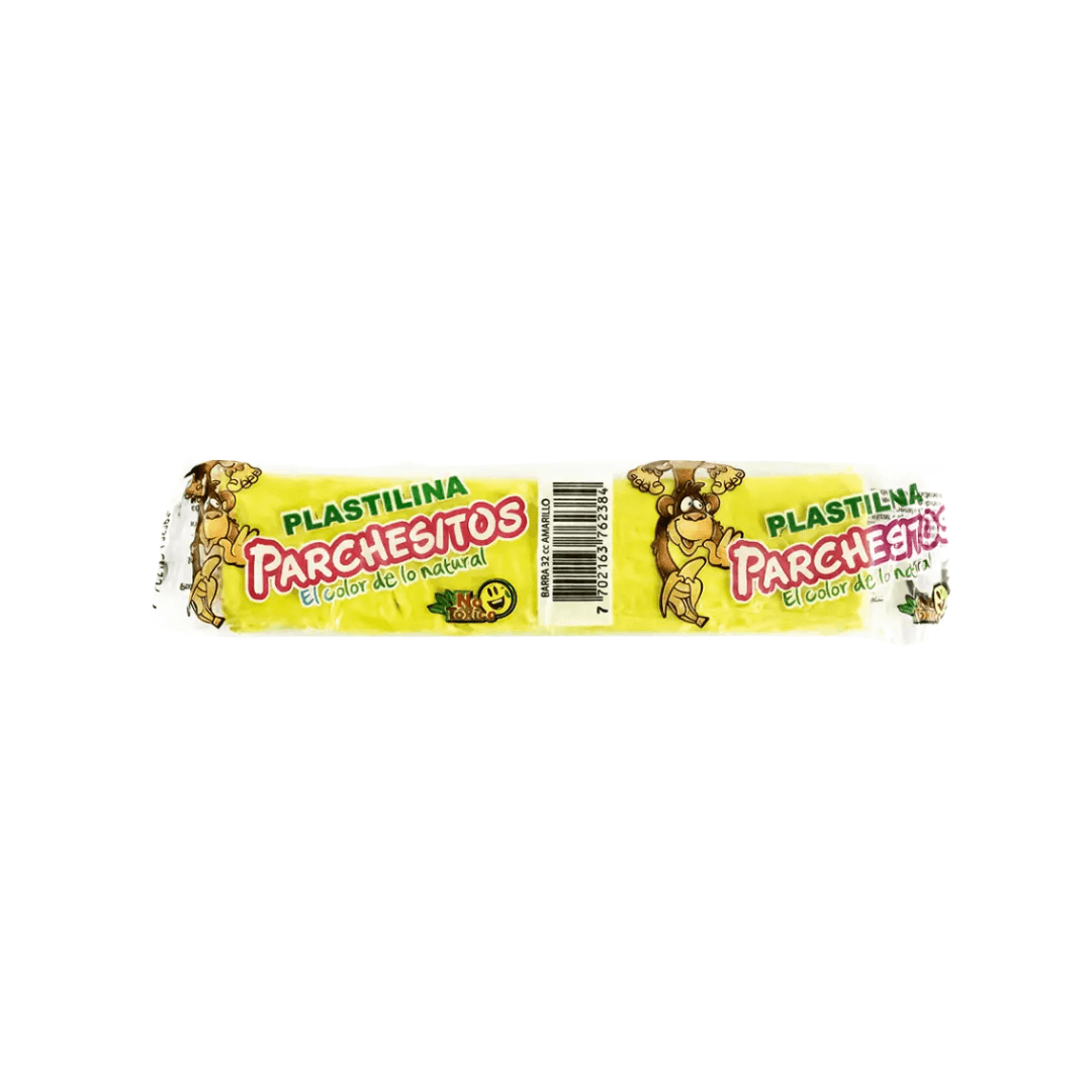 PLASTILINA PARCHESITO AMARILLA 32CC
