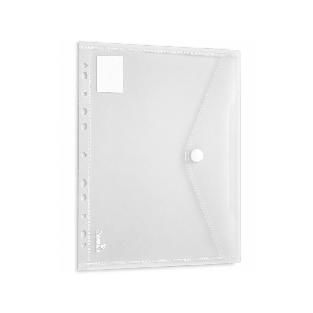 SOBRE TRANSPARENTE A4 CON BROCHE DE VELCRO PARA CARPETA  SH1055