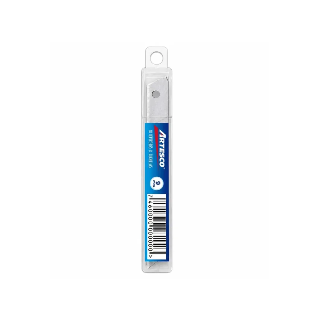 REPUESTO ESTILETE ARTESCO PEQ 9MM X 10 UND
