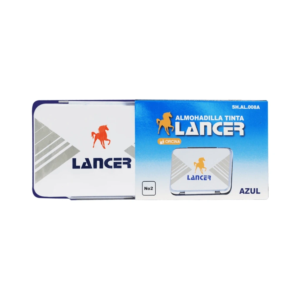 ALMOHADILLA LANCER TINTA AZUL 12.2X8.4CM