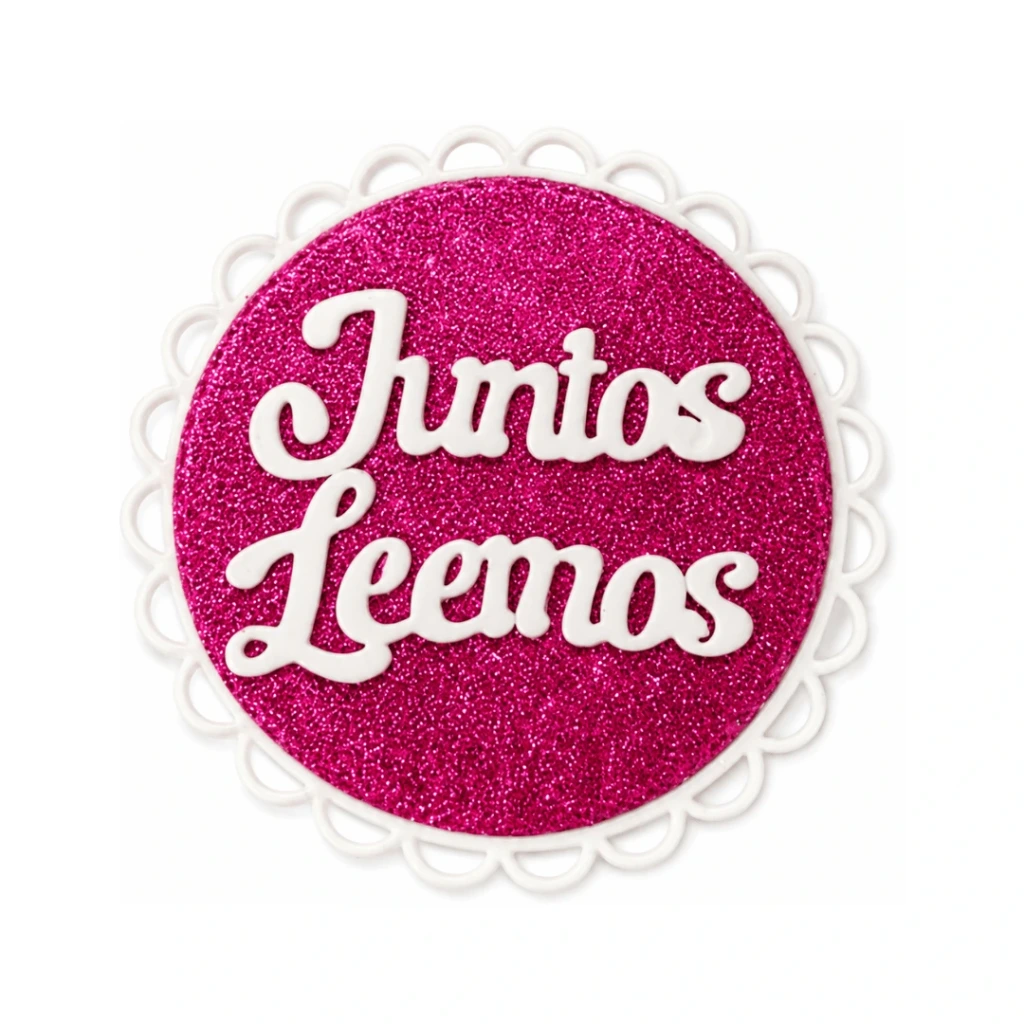 LOGO DE JUNTOS LEEMOS DE DIÁMETRO 11CM