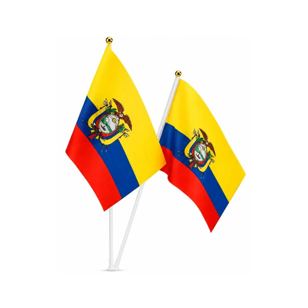 BANDERA DEL ECUADOR PEQUEÑA DE MANO