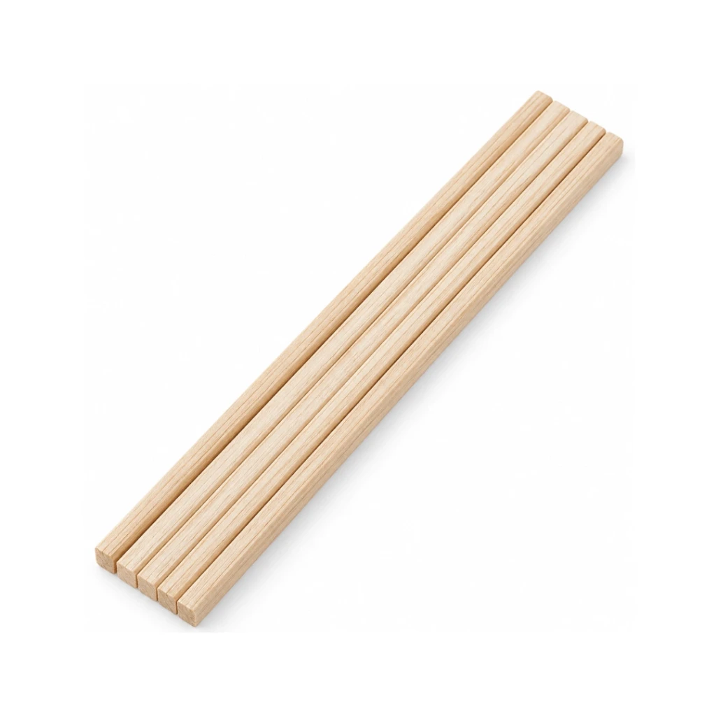 BALSA PALILLO CUADRADO 5X5X600MM X5 PIEZAS