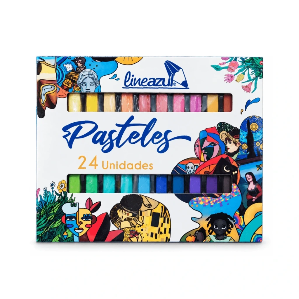 TIZAS PASTEL SUAVES LINEAZUL 24 COLORES SP246510