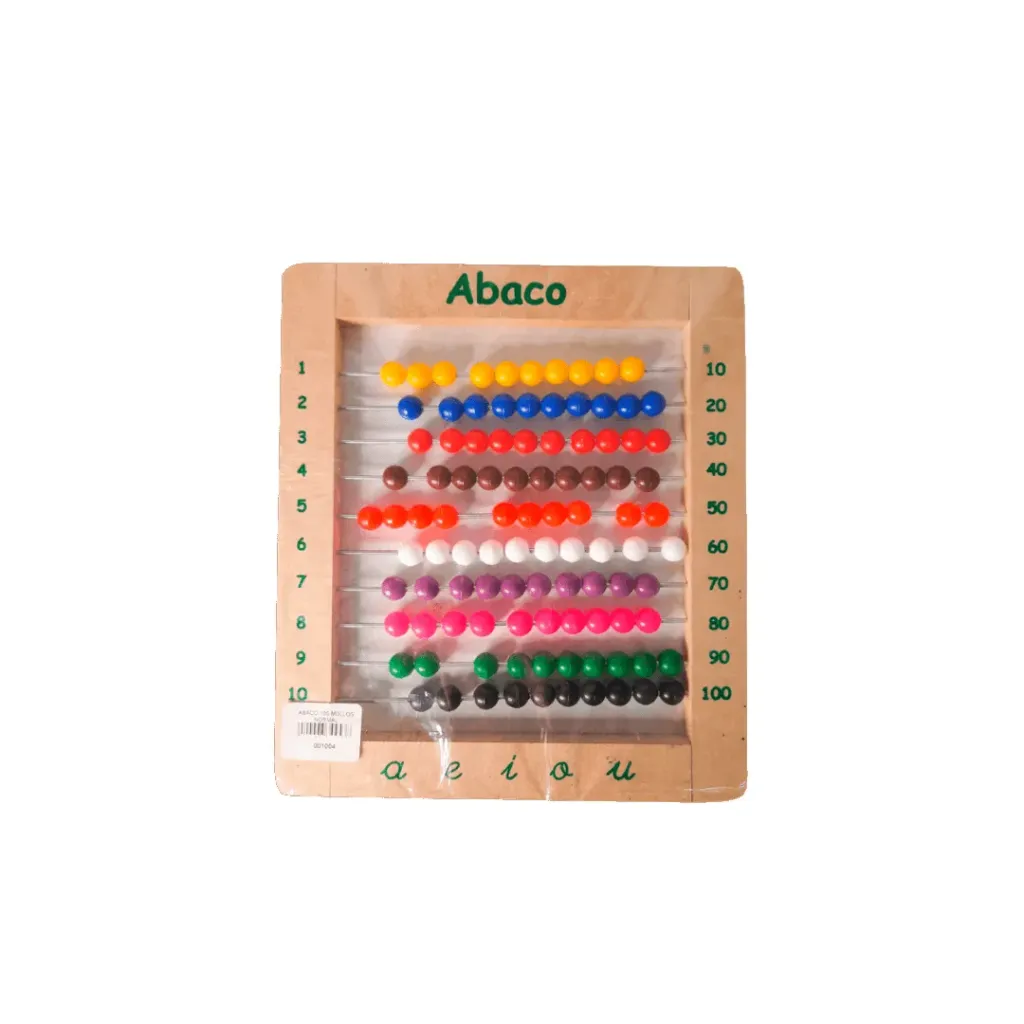 ABACO 100 FICHAS SIN PIZARRA DE MADERA