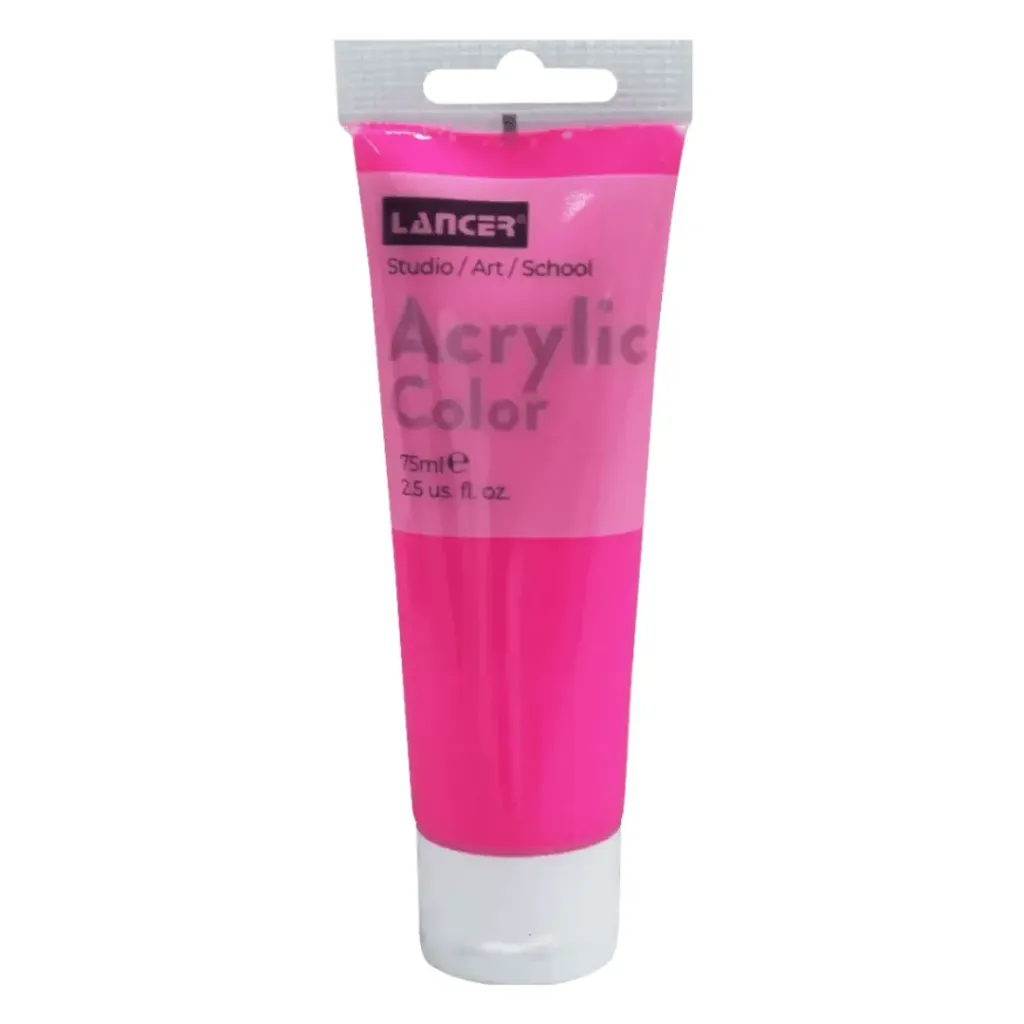 ACRYLIC COLOR- 75 ML NEON FUCSIA