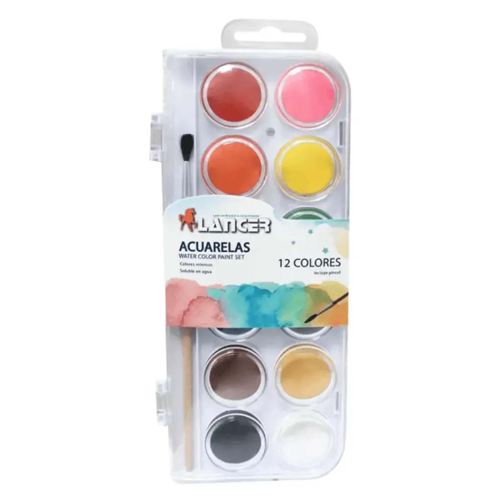 ACUARELA DE ARTISTA 12 COLORES + PINCEL