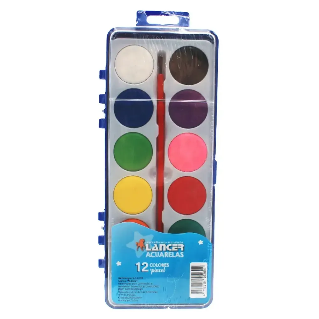 ACUARELA LANCER 12 COLORES