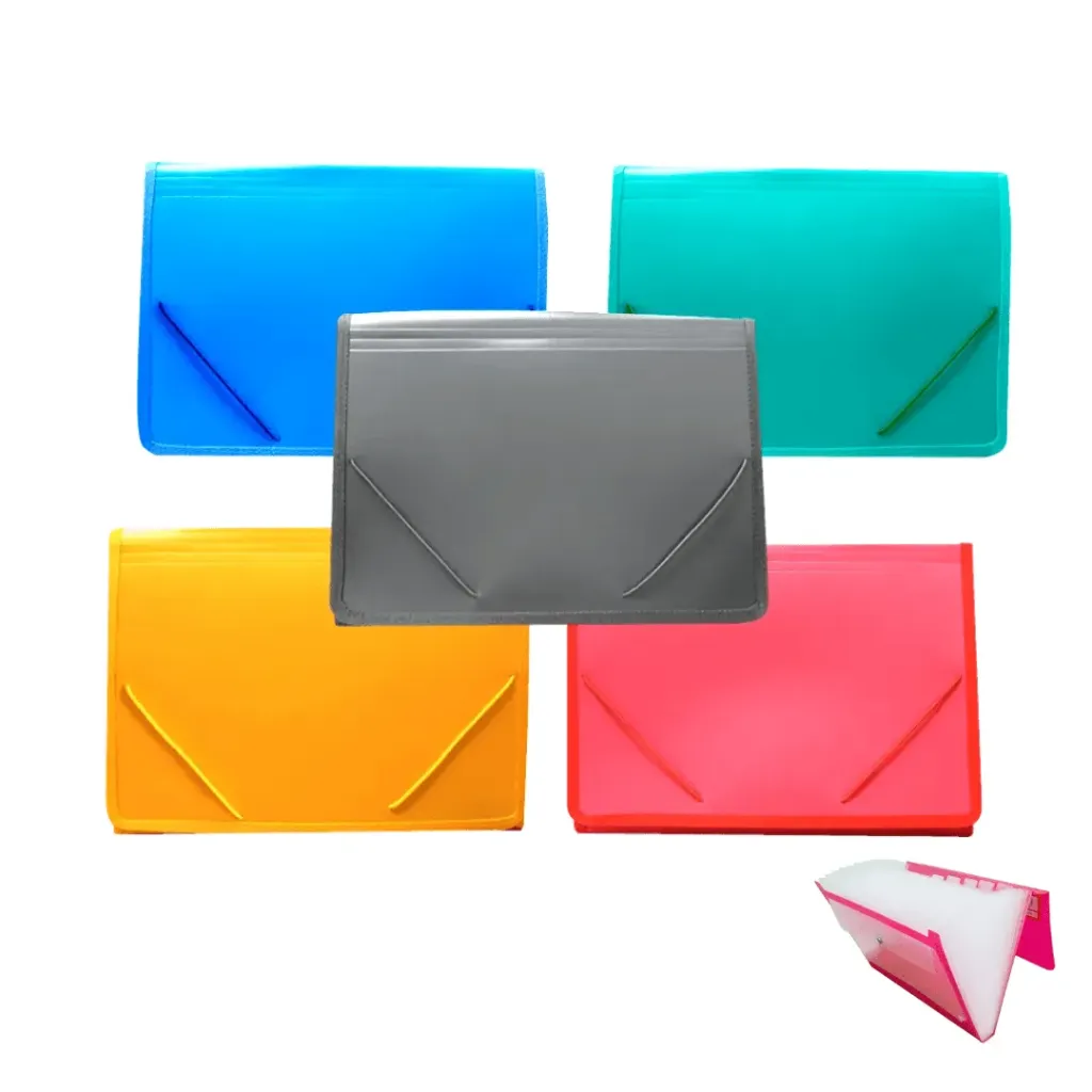 ARCHIVADOR ACORDEON PLÁSTICO A4 - 13 BOLSILLOS