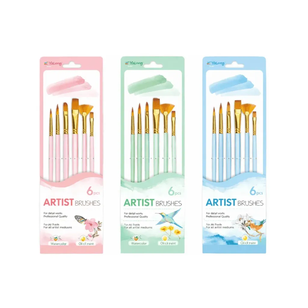 BLISTER PINCELES MIXTOS X6 YL213709-6 YALONG