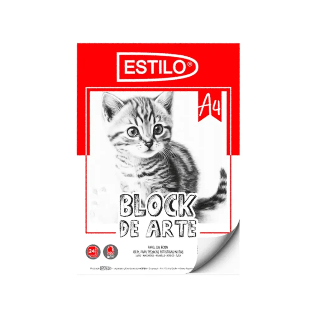 BLOCK ARTISTICO ESTILO A4 160GR 24 HOJAS