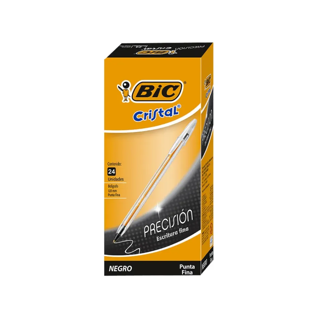 BOLÍGRAFO BIC PUNTA FINA 0.8MM NEGRO