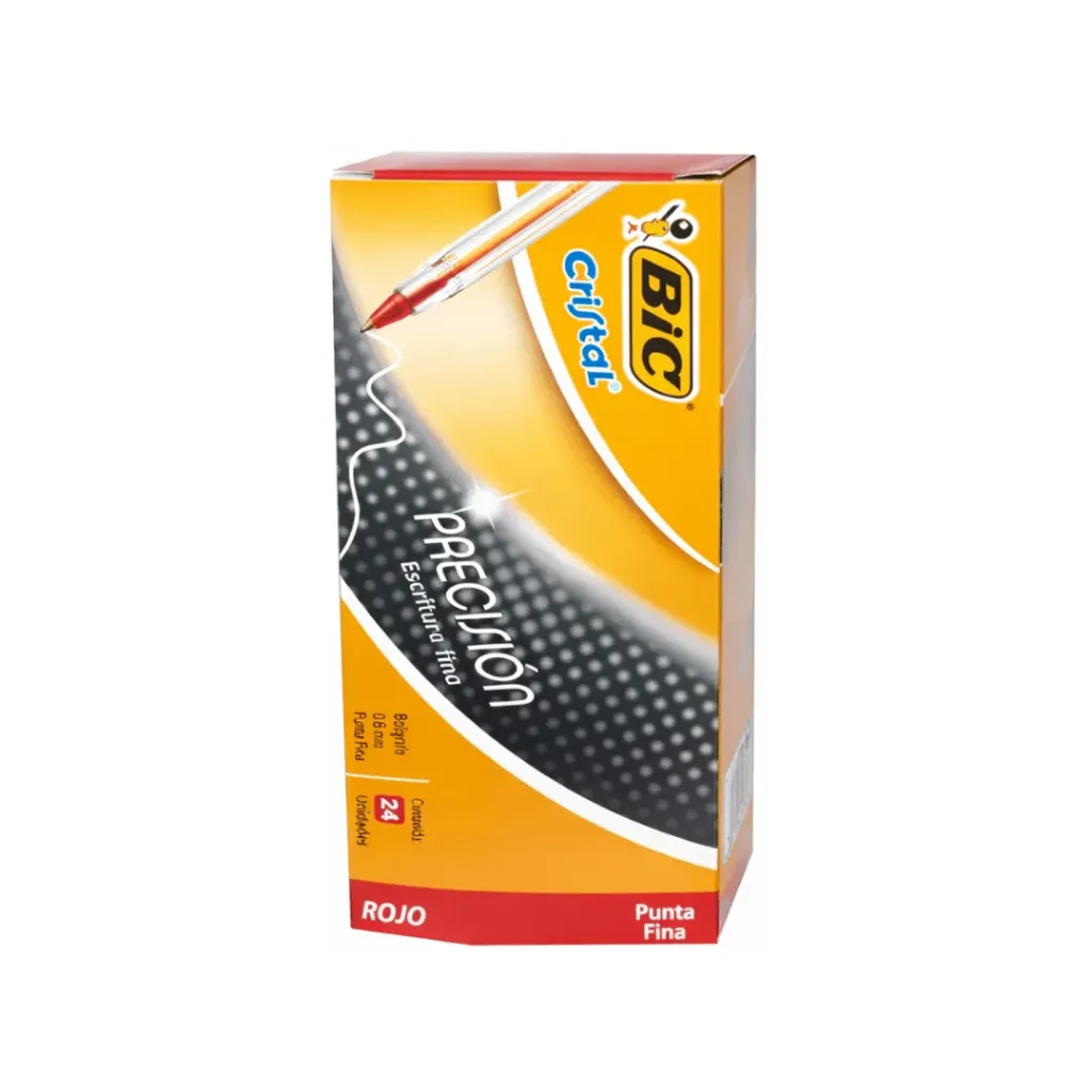 BOLÍGRAFO BIC PUNTA FINA 0.8MM ROJO