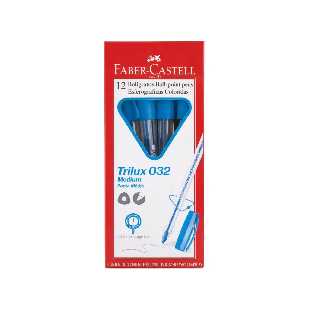 BOLIGRAFO FABER TRILUX 032 M CELESTE