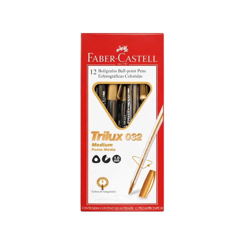 BOLIGRAFO FABER TRILUX 032 M DORADO