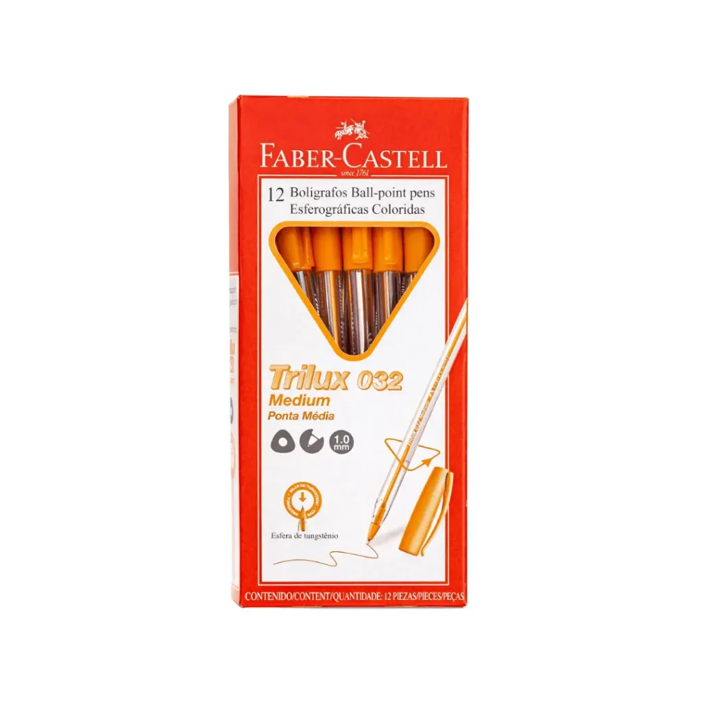 BOLIGRAFO FABER TRILUX 032 M NARANJA