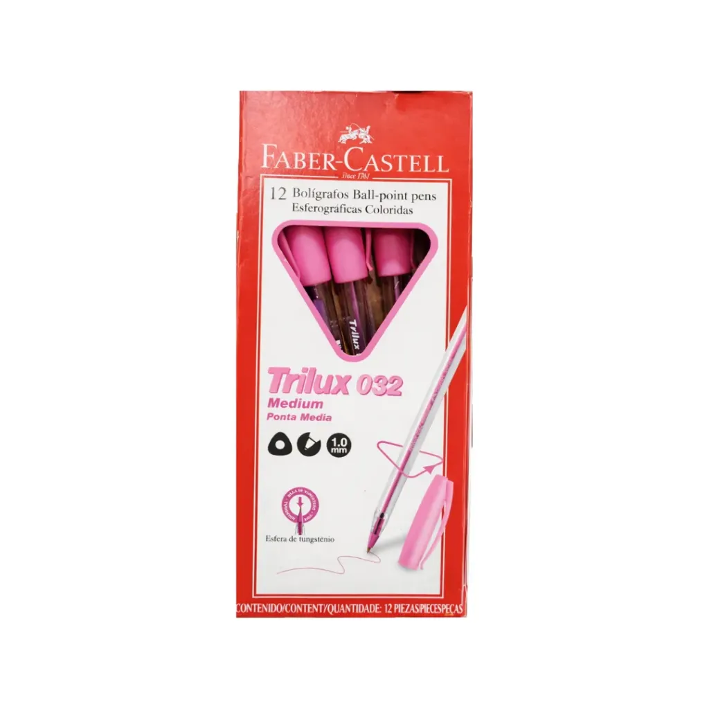 BOLIGRAFO FABER TRILUX 032 M ROSADO