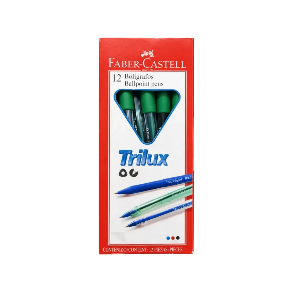 BOLIGRAFO FABER TRILUX 032 M VERDE OSCURO