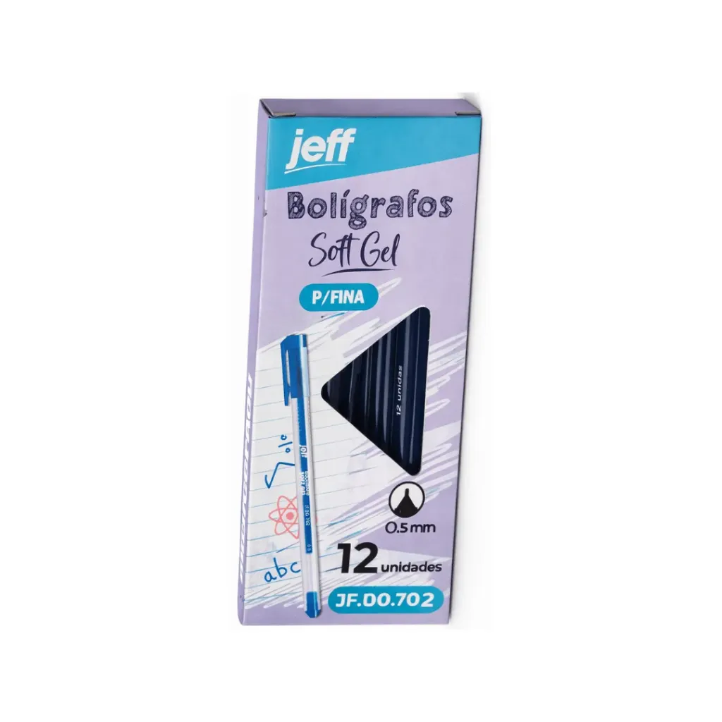 BOLIGRAFO JEFF SOFTGEL P/FINA 0.5MM-AZUL