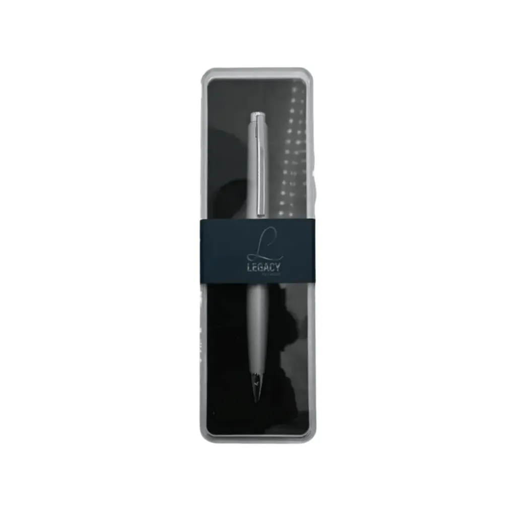 BOLIGRAFO LANCER 1.0MM TINTA AZUL CUERPO METAL PLATEADO